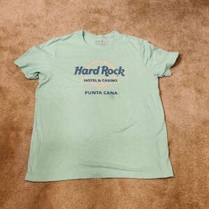 Hard Rock Café Men's Punta Cana Vintage T-Shirt Green Size XL